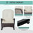 Outsunny Outdoor Wicker Rocking Chair With Wide Seat, Thick, Soft Cushion, Rattan Rocker W/Steel Frame, High Weight Capacity For Patio, Garden, Backyard, Cream White