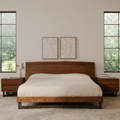 Gelen Solid Wood Low Profile Platform Bed