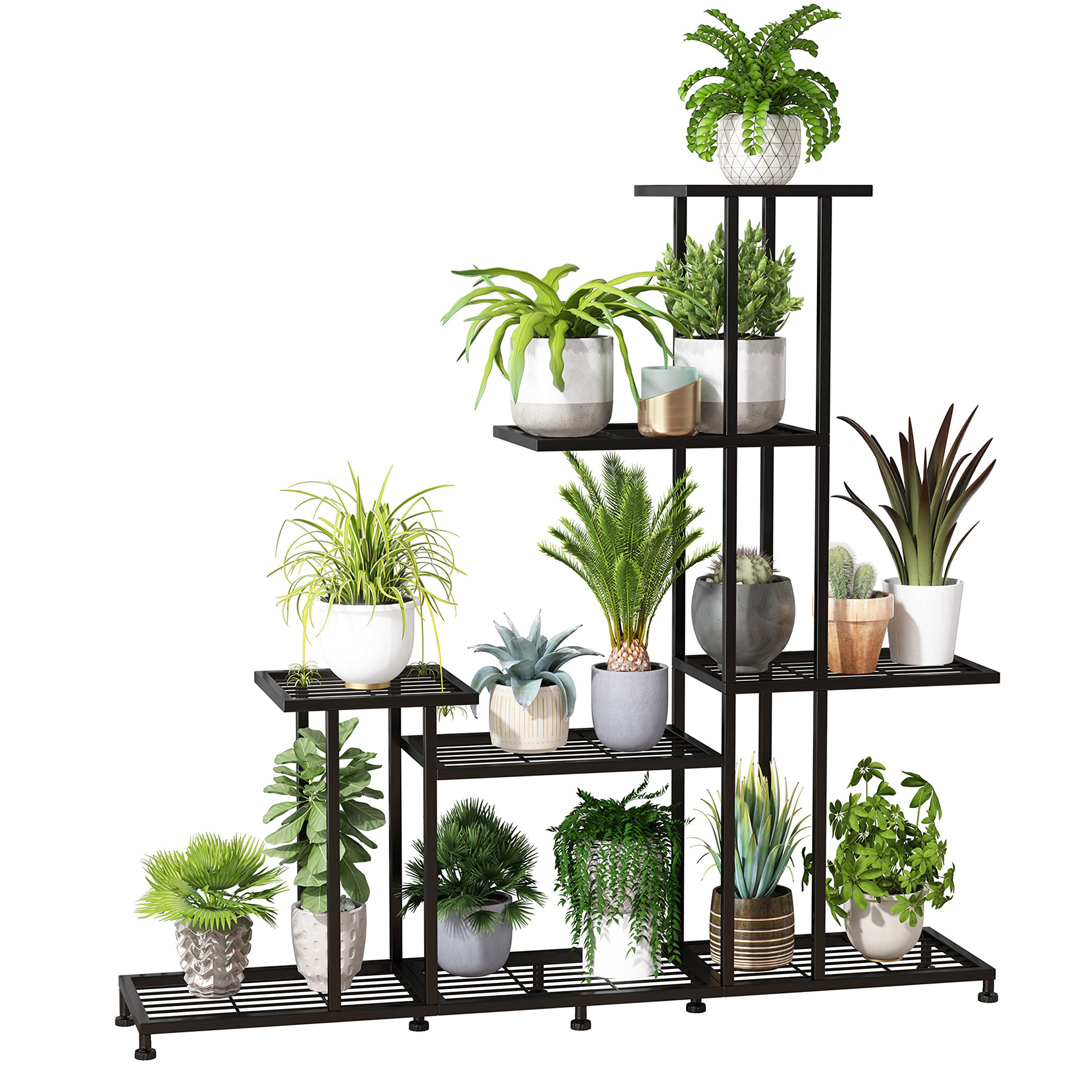 Latitude Run Tier Multifunctional Metal Plant Stand Tier Pots