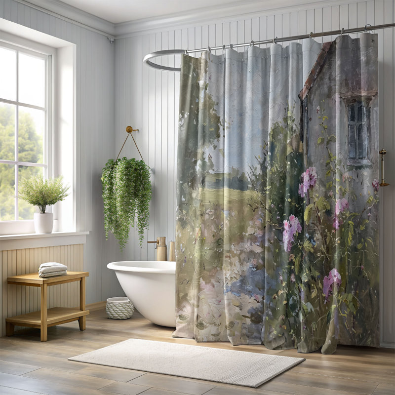 Rideau de douche Gabrijela, H 74 po x l 71 po