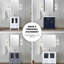 Meuble-lavabo double 72 po Wingard Large, teinte gris foncé, plateau en céramique blanche, 28 miroirs, tiroirs à fermeture en douceur, espace de rangement spacieux dans les armoires intérieures, abondante et tiroirs