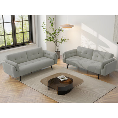 Raducu 74.9'' Flared Arm Convertible Sleeper Sofa