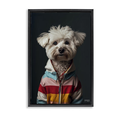 Chien terrier avec toile coupe-vent par Roozbeh Bahramali