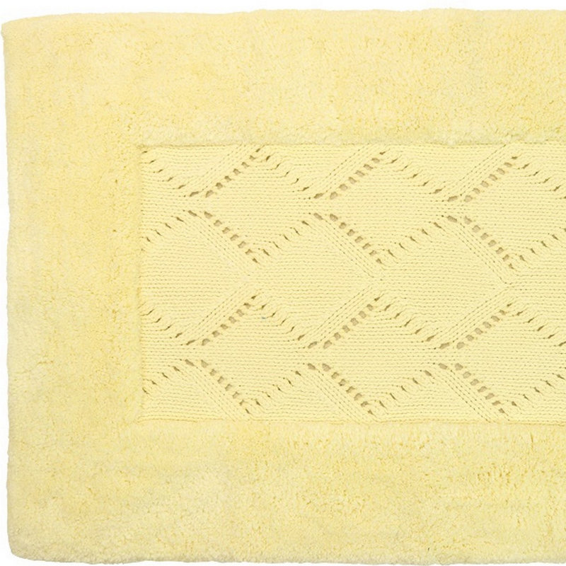 Tapis pour salle de bain Jakaiden, Jaune