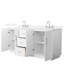 Meuble-lavabo double autoportant 72 po avec plateau en quartz Elan TK-108351670-108351667-108351668