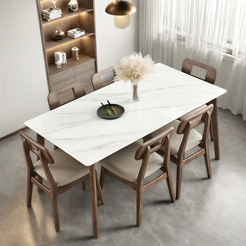 Ensemble de table et de chaises élégantes, H 29,52 po x L 62,99 po x l 33,46 po