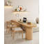 Ensemble de bureau double en bois massif-1394332314