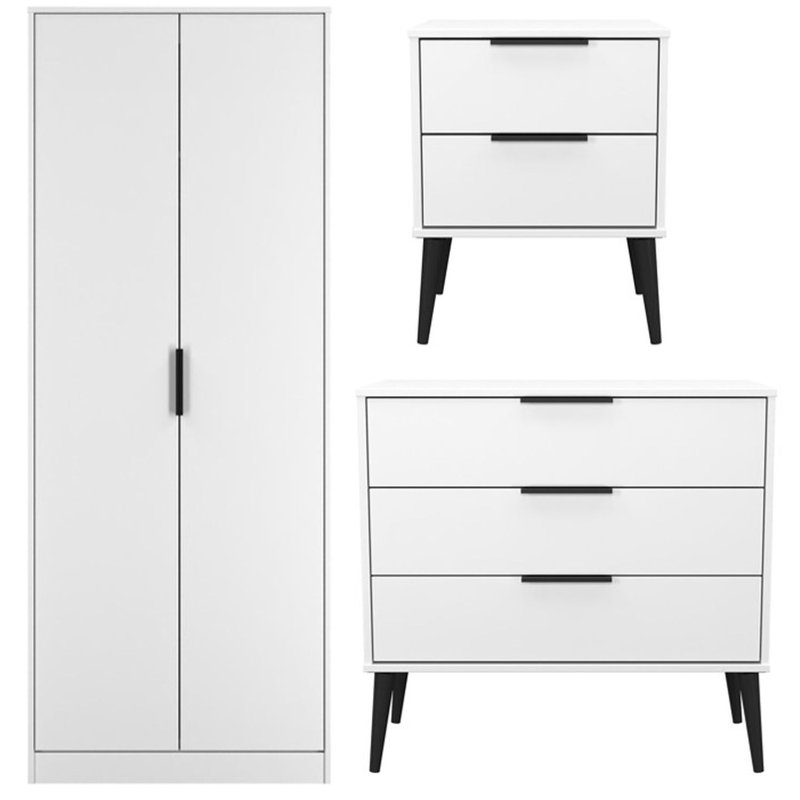 TULSA Piece Bedroom Set, White Ash
