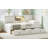 L-Shaped Bed Frame with Drawer and and Bookcase,Corner Bed Wooden Captain Bed-789432777