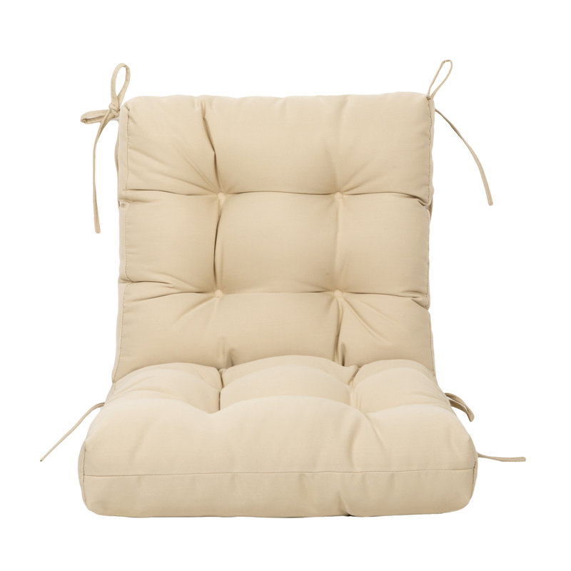Outdoor 4'' Dining Chair Seat / Back Cushion, Beige
