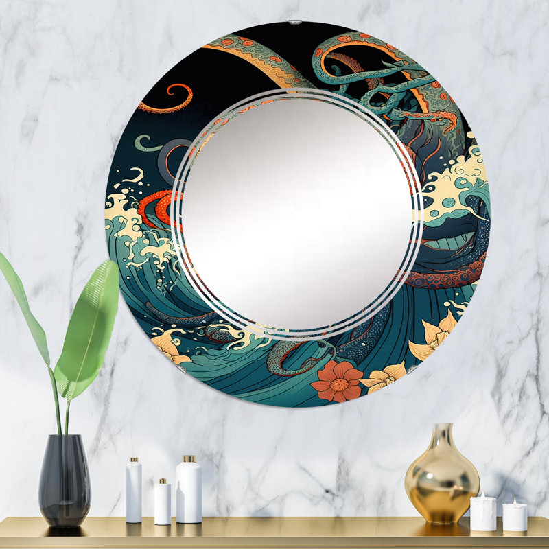 Miroir mural japonais Orabel, 32 po x 32 po