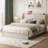 48.4'' Upholstered Bed with 4 Drawers, Bed with Storage Headboard and Charging Station-74150210