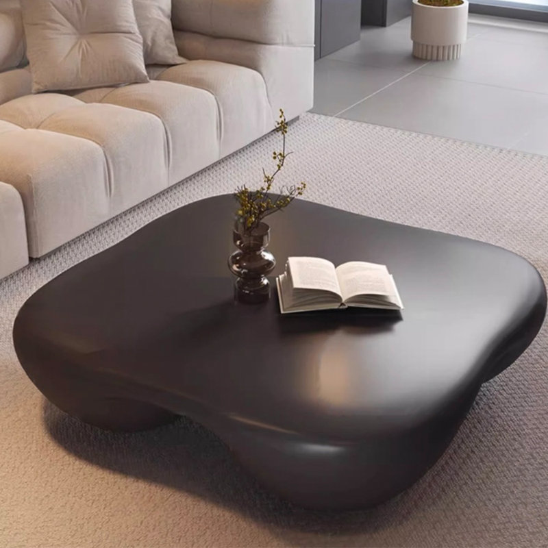 Modern simple cream style coffee table, Black