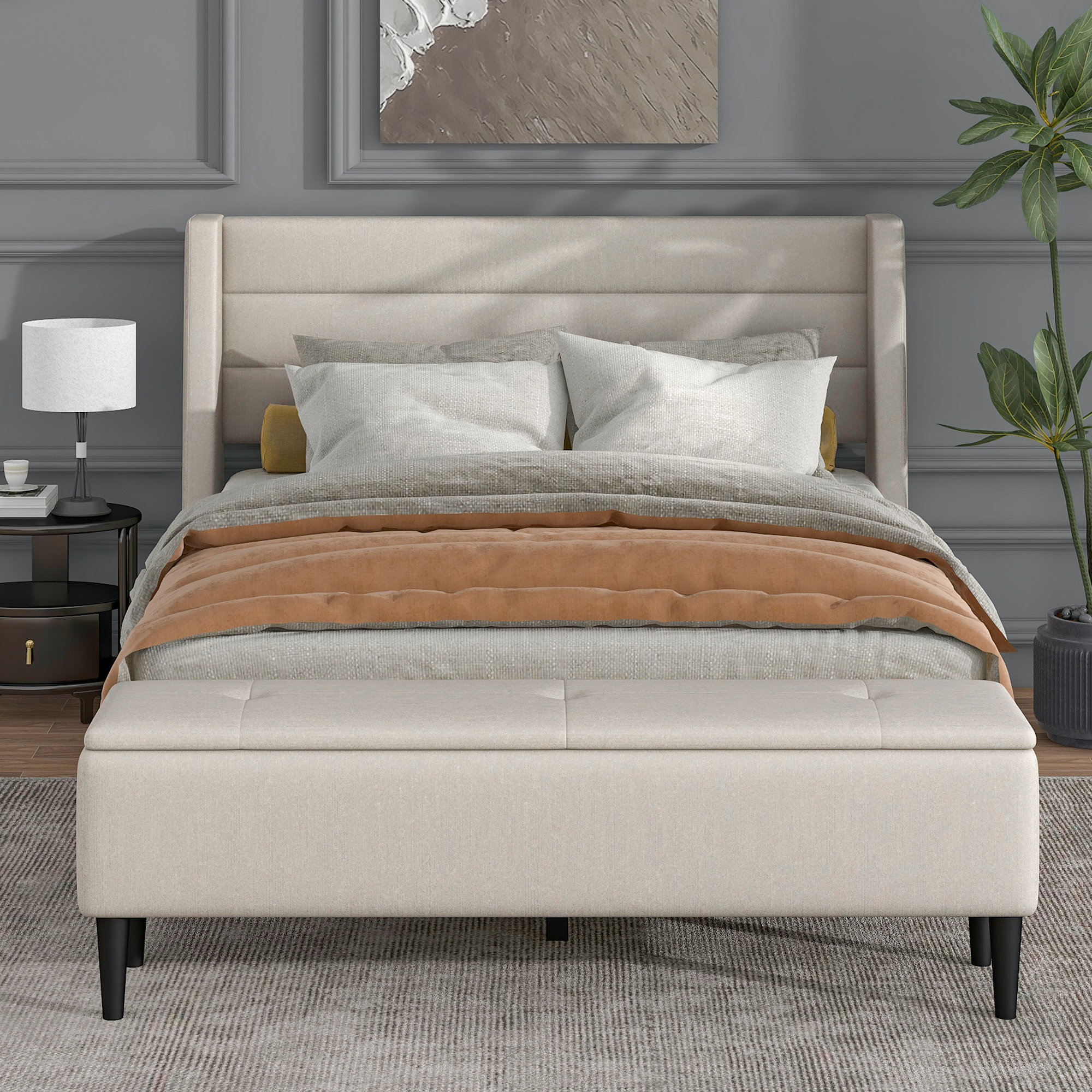 Latitude Run® Bestar Upholstered Storage Bed & Reviews Wayfair