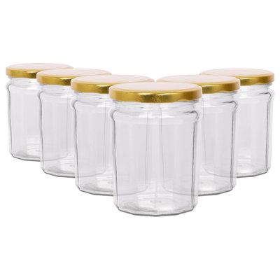 Argon Tableware Glass Jam Jars with Lids