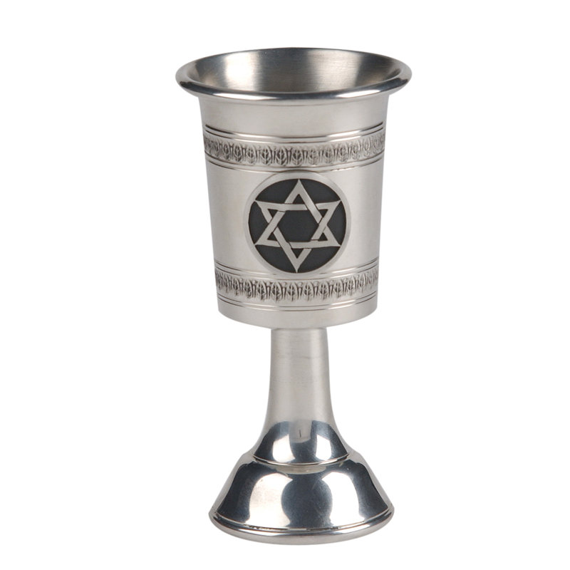 Tasse giddush étain