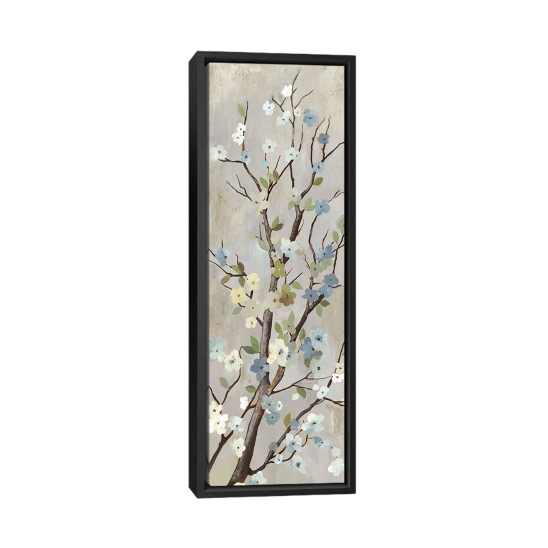 " Blossom II " by PI Studio, 36" H x 12" W x 1.5" D, Black Framed
