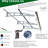 79" Wide X 34" Deep Awning Canopy - Polycarbonate Roof & Aluminum Alloy Heavy Snow Load Rust Brackets Modern Door Window 79"x34" Solid Rust- Heat
