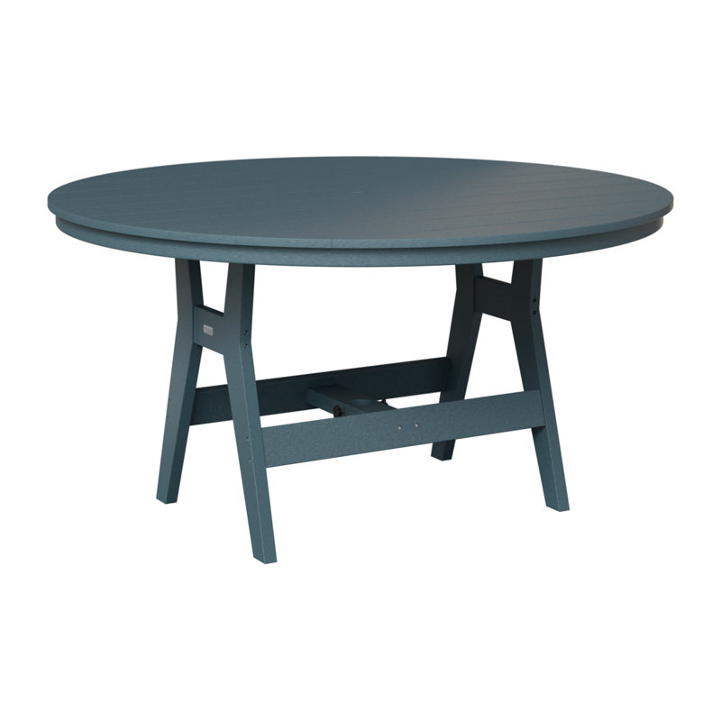 Table de bar ronde berlinoise de 60 po Berlin Gardens Harbor, H 38,87 po x l 60 po x P 60 po, Ardoise