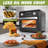 11 Qt Compact Toaster Oven With Bake, Broil, Toast And Air Fry Functions, 60 Minute Timer