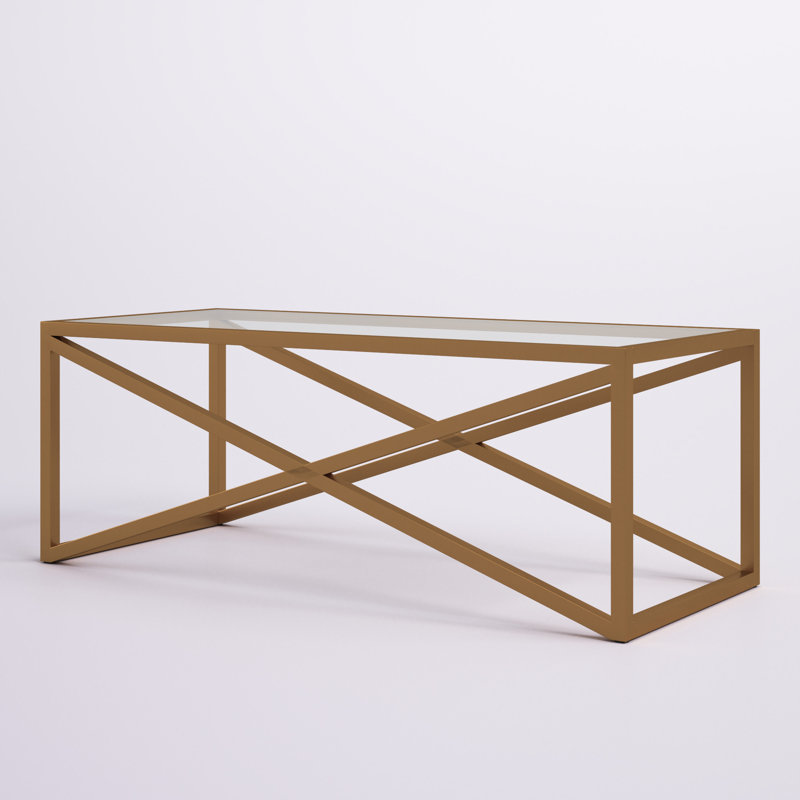 Table basse Calix, Laiton, L 46 po x P 20 po x H 17 po