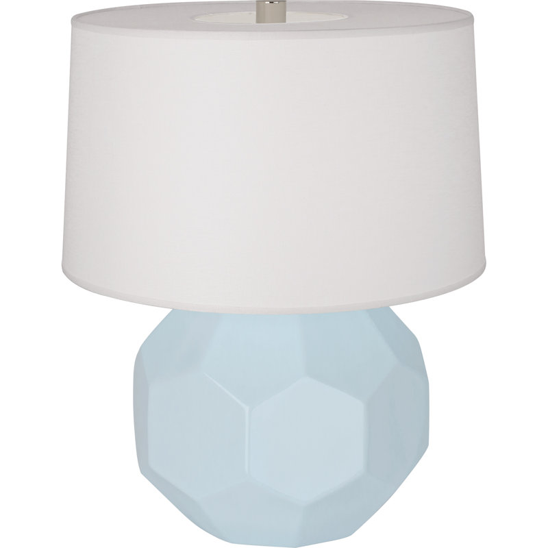 Petite lampe d'appoint Franklin, Bleu pastel, H 23,5 po x l 19,5 po x P 19,5 po