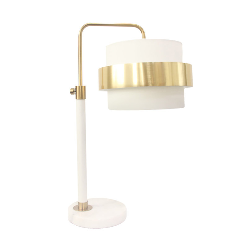 Lampe de table réglable 25 po Maxeys, Blanc