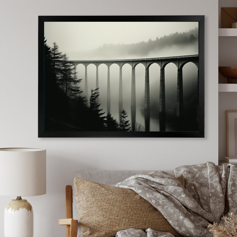 «Bridges Mimalisme» - impression, H 12 po x l 20 po x P 1 po, Cadre simple noir