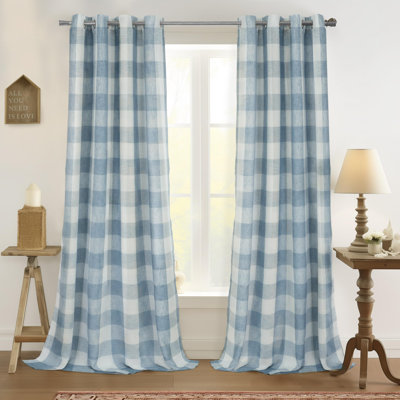 Adamantini Plaid Blackout Thermal Grommet Curtain Panels