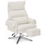 Fauteuil de beauté inclinable pour le visage avec pivot à 360 ° et repose-pieds réglable, similicuir