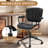 Pu Leather With Modern Walnut Drafting Office Chairs-1895704098