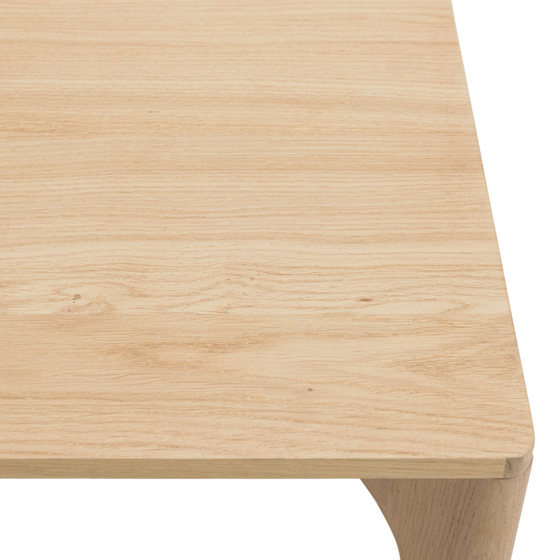 MAXENCE Oak Solid Wood Base Dining Table, Natural
