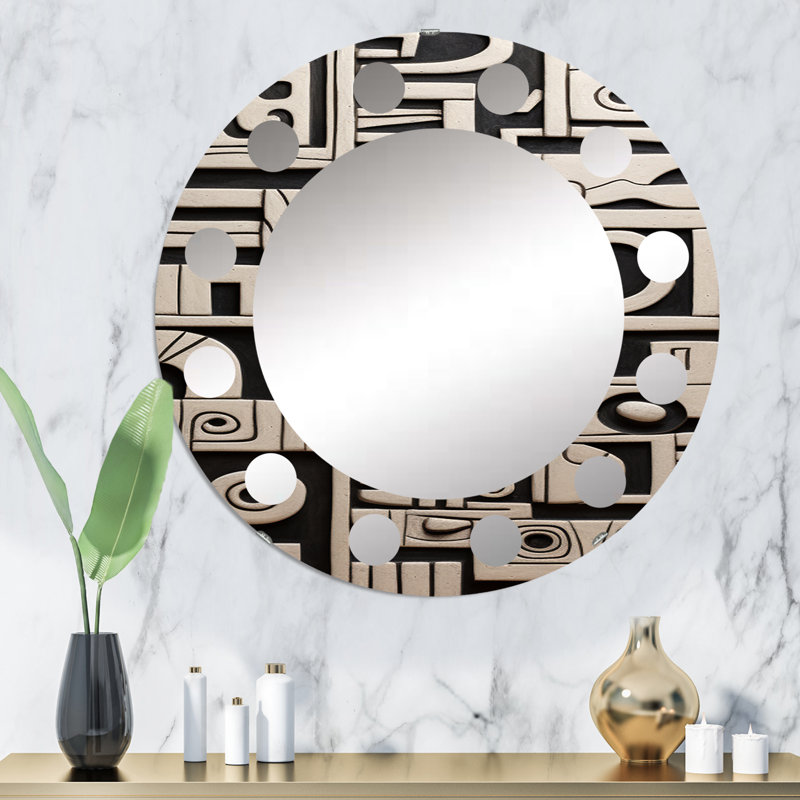 Ballad - Miroir mural moderne rond, 32 po x 32 po