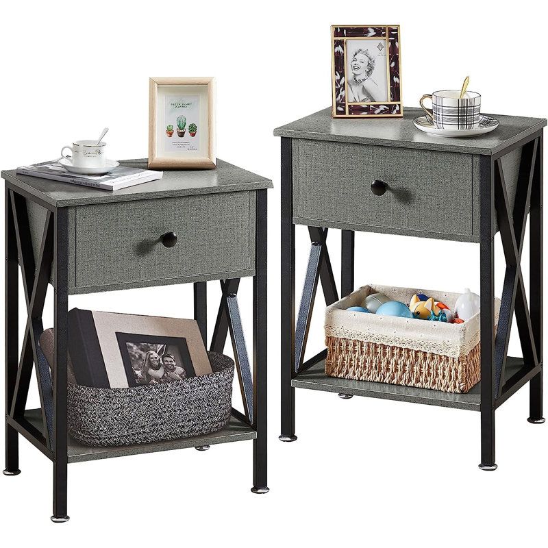 Table de chevet, Gris foncé