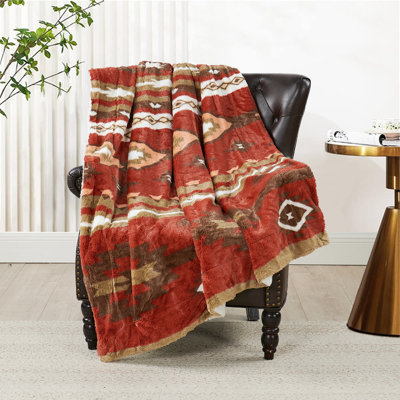 Jeté en microfibre Rustic Aztec