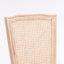 2 chaises de salle à manger de style français - bois massif, tissu de lin, dossier carré, crème, siège à décoloration et dossier en tissu crème, structure en bois (2 unités