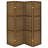 Kenabi Walnut 4-Panel Room Divider Folding Screen