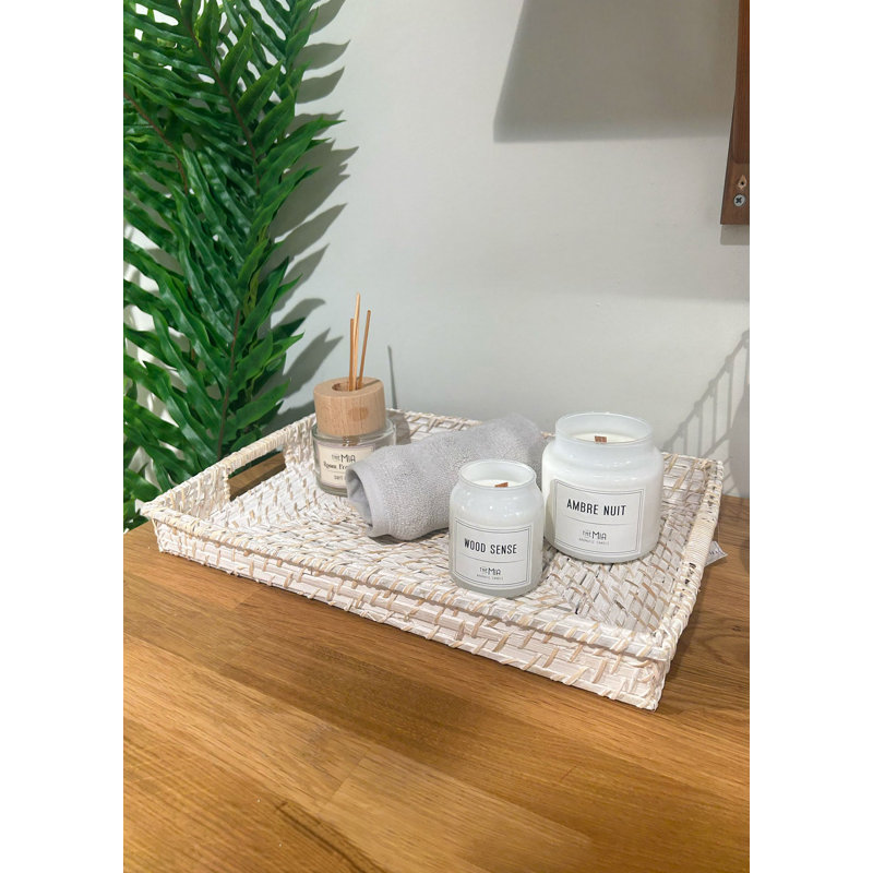 Stylish Beige Jute Tray, 11.8 x 12.6 x 19.7 inches | 100% Eco-Friendly Jute, Dishwasher Safe | Perfect for Serving, Organizing, and Home Décor | Durable, Versatile Design for Modern Living Spaces
