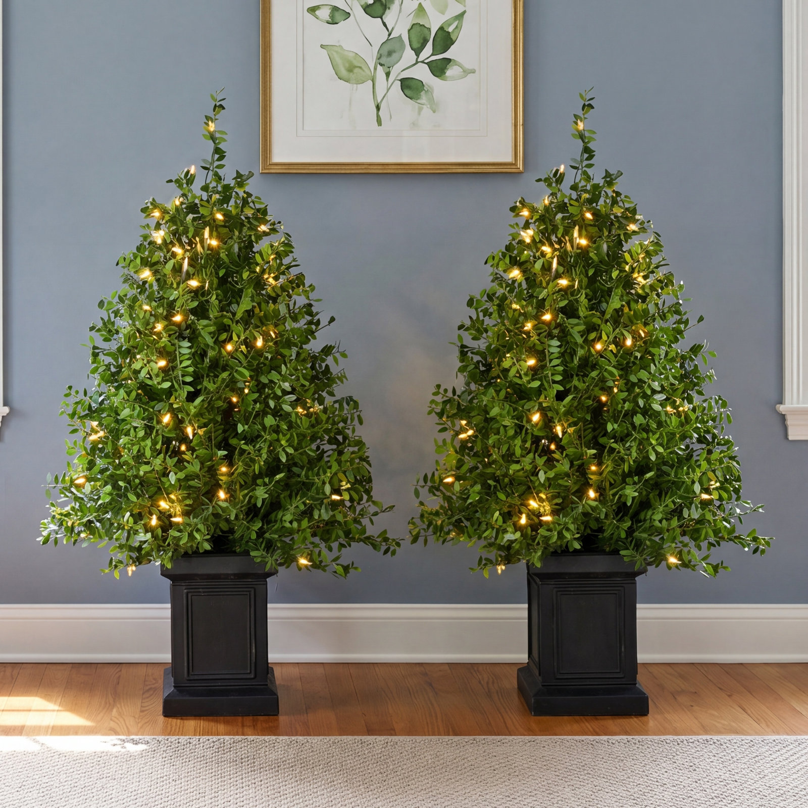 Faux Boxwood 24' Lighted Artificial Pine Christmas Tree