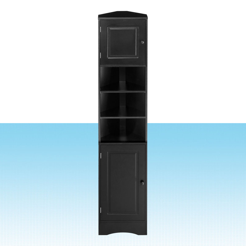 Cenia Freestanding Bathroom Cabinet, Black