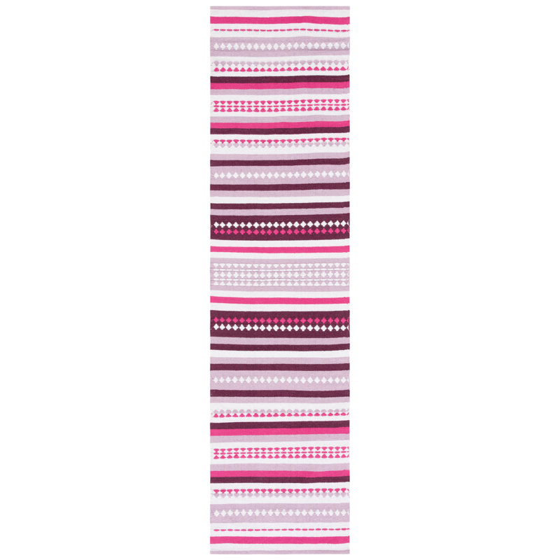 Montauk Hand Woven Cotton Striped Rug, Runner 2'3" x 9'