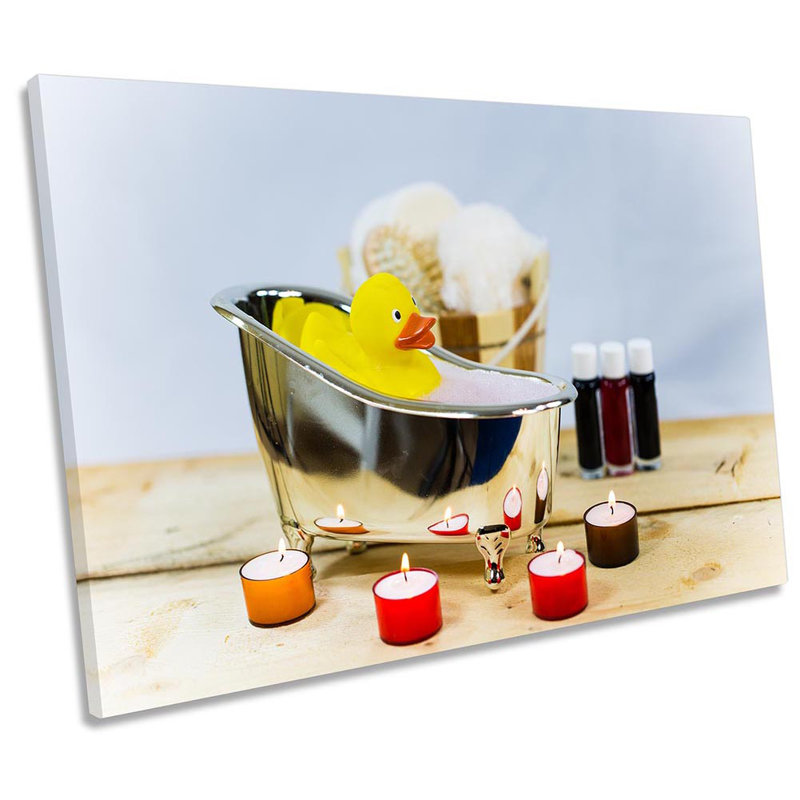 Rubber Duck Bubble Bath - Wrapped Canvas Print, 50.8cm H x 76.2cm W x 2cm D