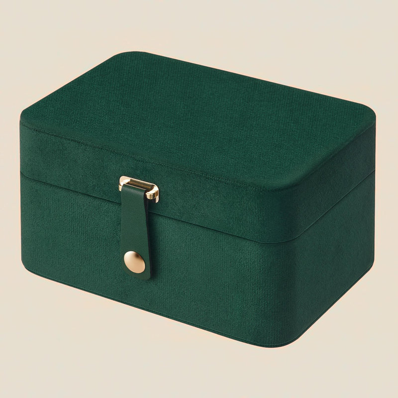 Organisateur de bijoux 2 couches, Vert rétro