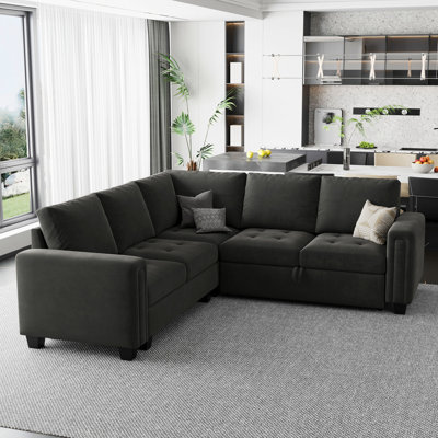 Canapé-lit modulaire en L Shavera