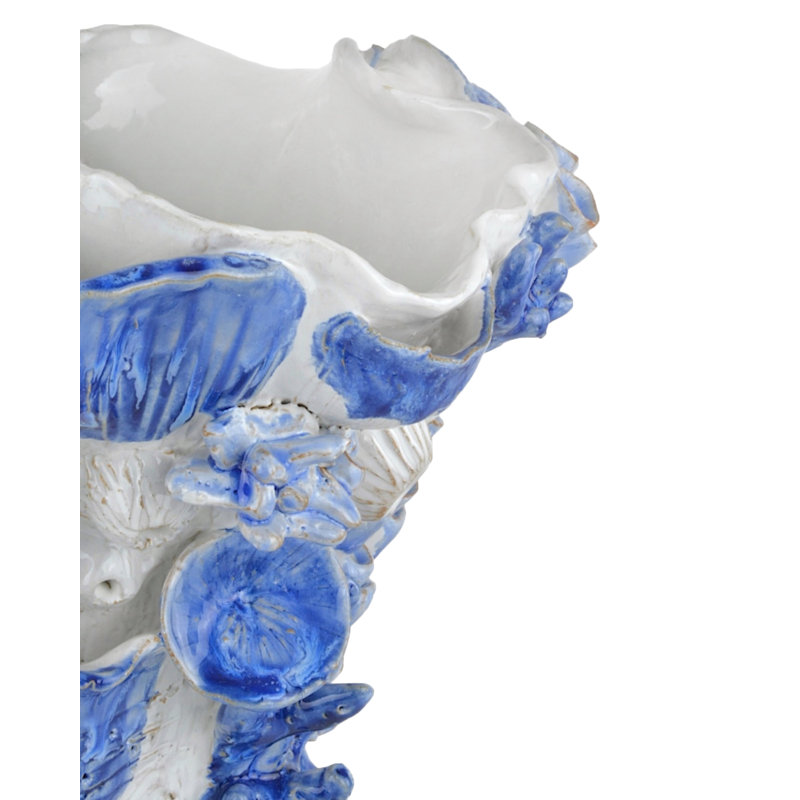 Coral Reef Handmade Ceramic Table Vase, 22" H x 12" W x 18" D