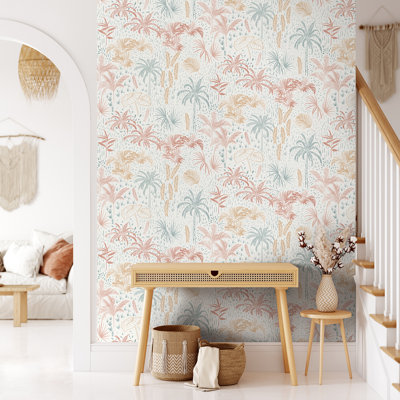 Etched Tropic Peel and Stick Wallpaper