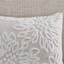 Housse de couette en coton chenille - gris chaud et aspect chambre à coucher floral 