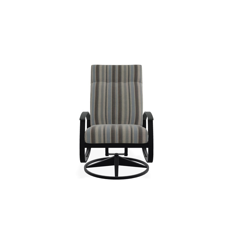 Chaise berçante pivotante réglable avec coussins Askar, Aperçu de nuage, Graphite classique P30, Noir texturé