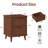 Wide Wood Bedside Table with 2 Drawers