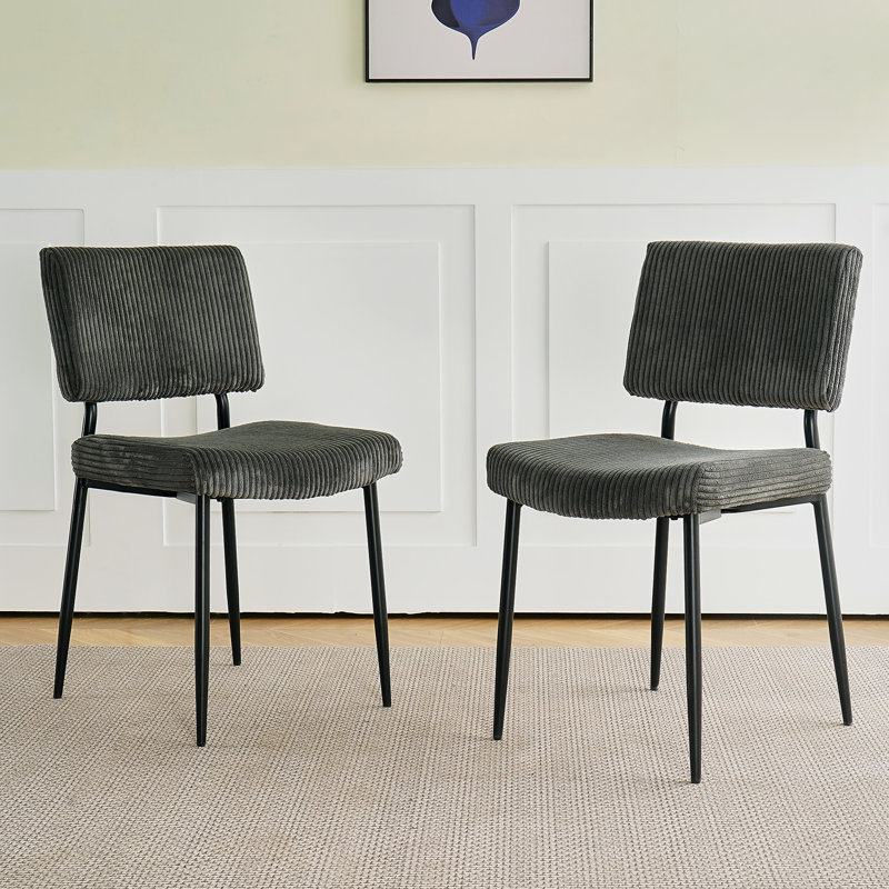Chaises de salle à manger, Gris foncé, 2